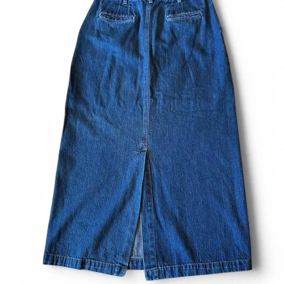 Vintage 90s Kim Rogers Denim Maxi Skirt – Size 8 - Picture 4 of 8
